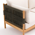 Садовый диван из тикового дерева и веревок Оreon варинант исполнения - 10 | Loft Concept в Твери