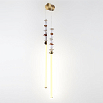 Бра с 2-мя вертикальными акриловыми светодиодными трубками и декоративными шариками PEARLS Suspension варинант исполнения - 1 | Loft Concept в Твери