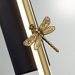 Бра с круглым плафоном из алебастра и бронзовой декоративной стрекозой 65 Alaris  варинант исполнения - 7 | Loft Concept в Твери