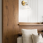 Бра с белым конусным плафоном из стекла Alora Mood варинант исполнения - 9 | Loft Concept в Твери