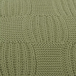 Подушка из хлопка рельефной вязки зеленого цвета Eden Line варинант исполнения - 3 | Loft Concept в Твери