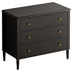 Комод с 3 ящиками Blues Black варинант исполнения - 1 | Loft Concept в Твери