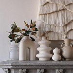 Светло-Бежевое Панно из нитей White Landscape Wall Hanging варинант исполнения - 2 | Loft Concept в Твери