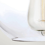 Подвесной светильник цвета никель с прозрачным стеклянным плафоном на цепи Feiss варинант исполнения - 10 | Loft Concept в Твери