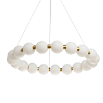 Люстра круглая с матовыми белыми шарами PEARLS Suspension варинант исполнения - 1 | Loft Concept в Твери