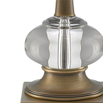 Настольная лампа с хрустальным шаром на корпусе и высоким тканевым абажуром Prism Rod варинант исполнения - 1 | Loft Concept в Твери