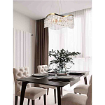 Люстра подвесная волнистой формы с хрустальными подвесками Ludivine Lighting варинант исполнения - 5 | Loft Concept в Твери