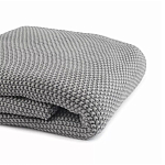 Плед из хлопка серого цвета Waffle Comfort варинант исполнения - 2 | Loft Concept в Твери