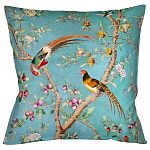 Подушка декоративная с изображением птиц в саду Chinoiserie Birds in the Peach Orchard Cushion варинант исполнения - 1 | Loft Concept в Твери