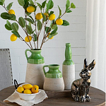 Статуэтка заяц из текстурированной терракоты и покрытый глянцевой краской под бронзу Rabbit Charm  варинант исполнения - 6 | Loft Concept в Твери