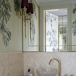 Обои ручная роспись Silk Tree Original colourway on White Metal gilded paper варинант исполнения - 3 | Loft Concept в Твери