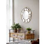 Зеркало настенное с круглыми зеркальными вставками Modern Mirror Space варинант исполнения - 2 | Loft Concept в Твери