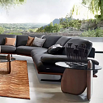 Дизайнерский журнальный стол c круглой столешницей на фигурном основании Usake варинант исполнения - 1 | Loft Concept в Твери