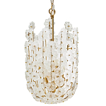 Подвесной светильник декорированный цветами из стекла Lightness of Flowers варинант исполнения - 1 | Loft Concept в Твери