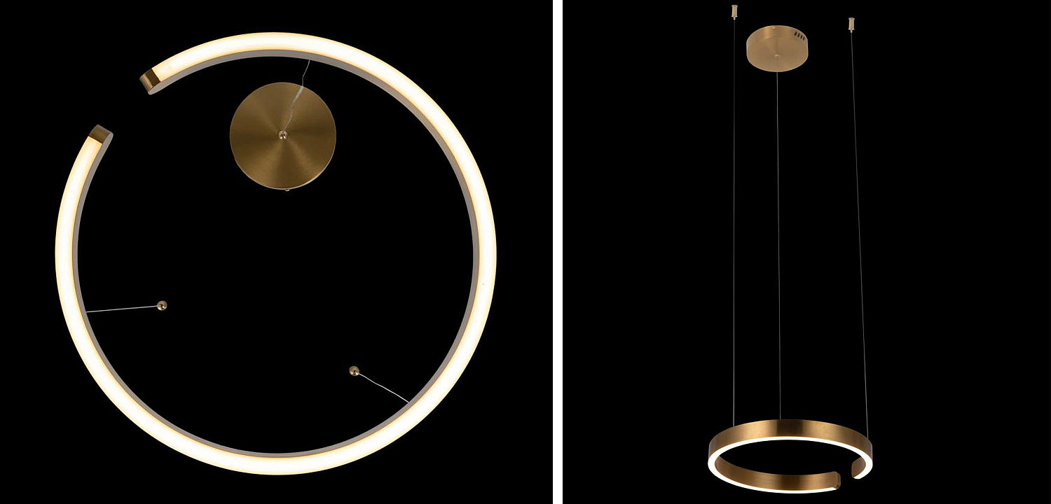 Подвесной светильник Half Ring brass 40 Подвесной светильник Half Ring brass 40 - Loft-Concept в Твери