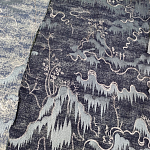 Мебельная ткань Вышивка темно-серый цвет 130 см T2-40 варинант исполнения - 1 | Loft Concept в Твери