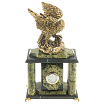 Часы настольные из натурального камня с декором в виде орла Eagle Stone Clock варинант исполнения - 8 | Loft Concept в Твери
