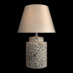 Настольная лампа цилиндрическая с цветочной росписью Lamp Flower Painting варинант исполнения - 3 | Loft Concept в Твери