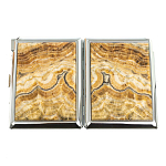 Портсигар с газовой зажигалкой из натурального камня Оникс Stone Cigarettes Cases варинант исполнения - 9 | Loft Concept в Твери