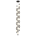 Подвесной светильник светодиодный с белыми сферическими плафонами и декоративными элементами в виде черной сетки HANDLE GRAPE варинант исполнения - 4 | Loft Concept в Твери