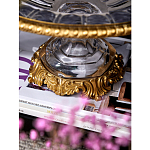 Чаша из прозрачного стекла с бронзовым ободком и фигурками бабочек Eden Garden варинант исполнения - 5 | Loft Concept в Твери