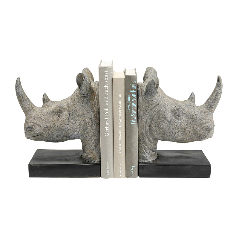 Держатель для книг Носороги Серый Черный в Твери | Loft Concept 