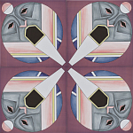 Плитка дизайнерская с узором Маска варинант исполнения - 3 | Loft Concept в Твери