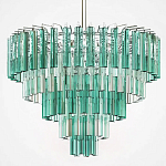 Дизайнерская люстра AQUA Blue Lagoon бирюзовое стекло несколько ярусов варинант исполнения - 1 | Loft Concept в Твери