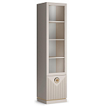 Шкаф-витрина с полками и стеклянной дверкой Satin Furniture варинант исполнения - 1 | Loft Concept в Твери