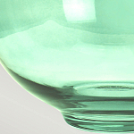 Настольная лампа с шарообразным прозрачным основанием из цветного переработанного стекла и белым цилиндрическим абажуром Elstead Lighting варинант исполнения - 5 | Loft Concept в Твери