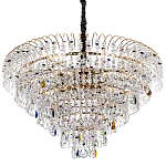 Люстра с прозрачными и цветными подвесками из хрусталя Colorful Crystals Chandelier 18 варинант исполнения - 1 | Loft Concept в Твери
