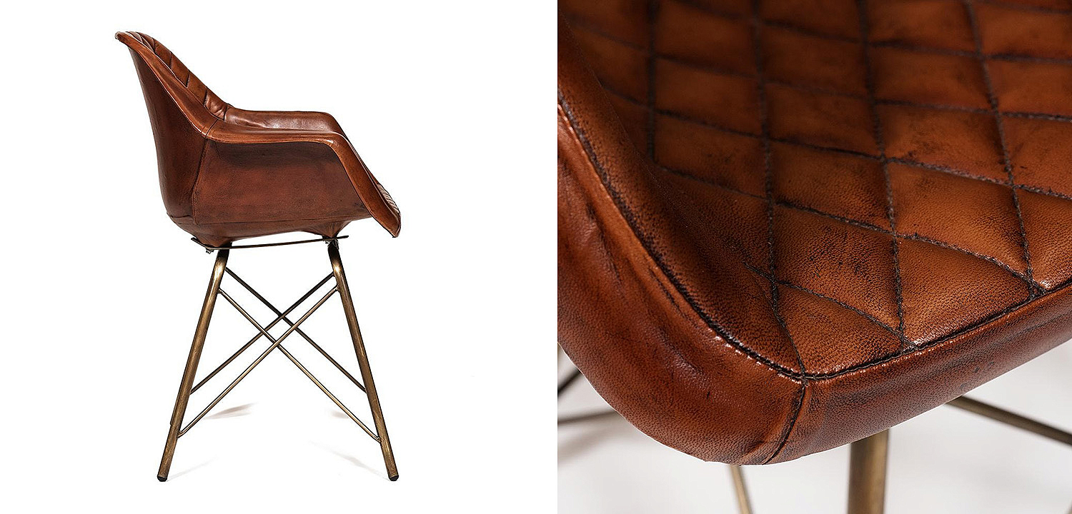 Кресло Leather Industrial armchair Кресло Leather Industrial armchair - Loft-Concept в Твери