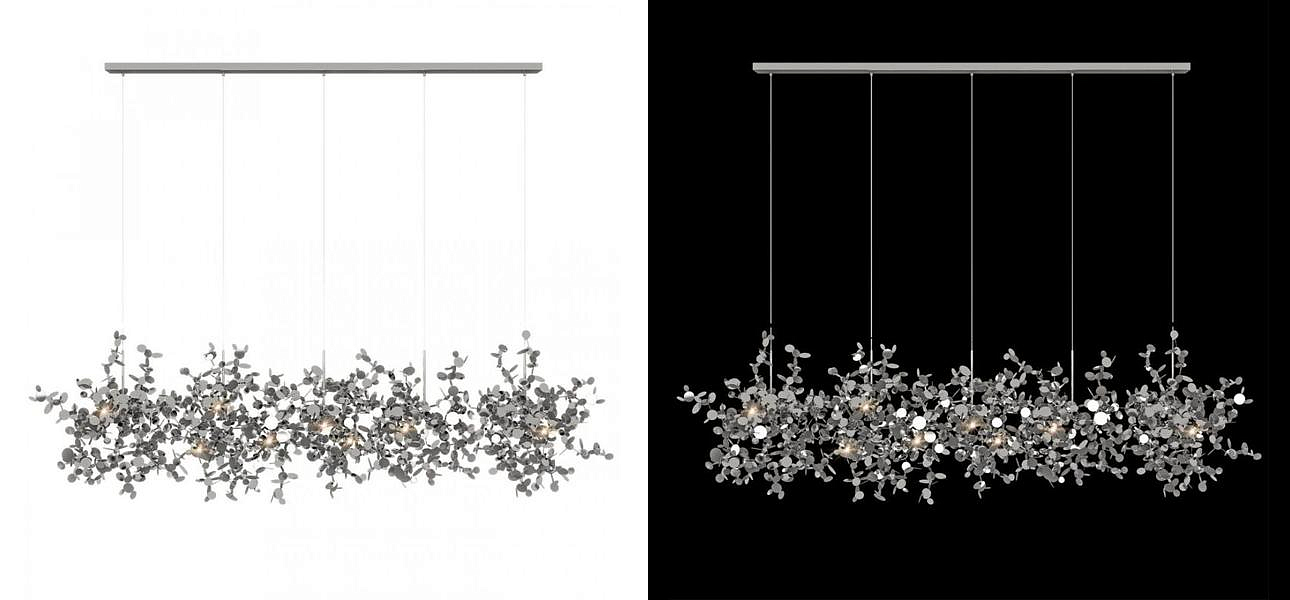 Люстра Terzani Argent Suspension Linear Silver длина 150 см Люстра Terzani Argent Suspension Linear Silver длина 150 см - Loft-Concept в Твери