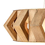 Люстра круглая из толстых деревянных реек Wooden Slats варинант исполнения - 2 | Loft Concept в Твери