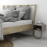 Прикроватная тумба бежево-серого цвета с откидной дверцей NORFOLK NIGHTSTAND LIGHT MOCHA варинант исполнения - 2 | Loft Concept в Твери