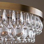 Люстра круглая с подвесками в форме стеклянных капель Glass Rain варинант исполнения - 4 | Loft Concept в Твери