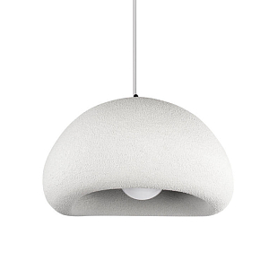 Подвесной светильник с куполообразным белым фактурным абажуром Sergey Makhno