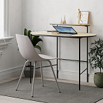 Стол письменный овальной формы с полкой LOUB WORKING TABLE BLACK OAK варинант исполнения - 3 | Loft Concept в Твери