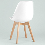 Стул с основой из пластика и мягким сиденьем Arvika White варинант исполнения - 4 | Loft Concept в Твери