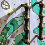 Премиальный Шкаф Defoliation двухстворчатый роспись зеленые листья  варинант исполнения - 4 | Loft Concept в Твери