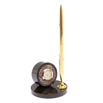 Часы настольные с ручкой из натурального камня Stone Clock варинант исполнения - 5 | Loft Concept в Твери