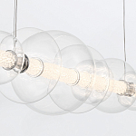 Подвесной светильник линейный с прозрачными стеклянными шарами разного диаметра Eurofase варинант исполнения - 8 | Loft Concept в Твери