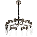 Люстра с прямоугольными хрустальными плафонами Glass Rectangles Chrome Chandelier 60 варинант исполнения - 2 | Loft Concept в Твери