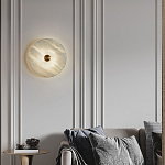 Бра в форме диска из натурального камня с декоративным центральным элеменом Cryptocrystalline Stone варинант исполнения - 4 | Loft Concept в Твери