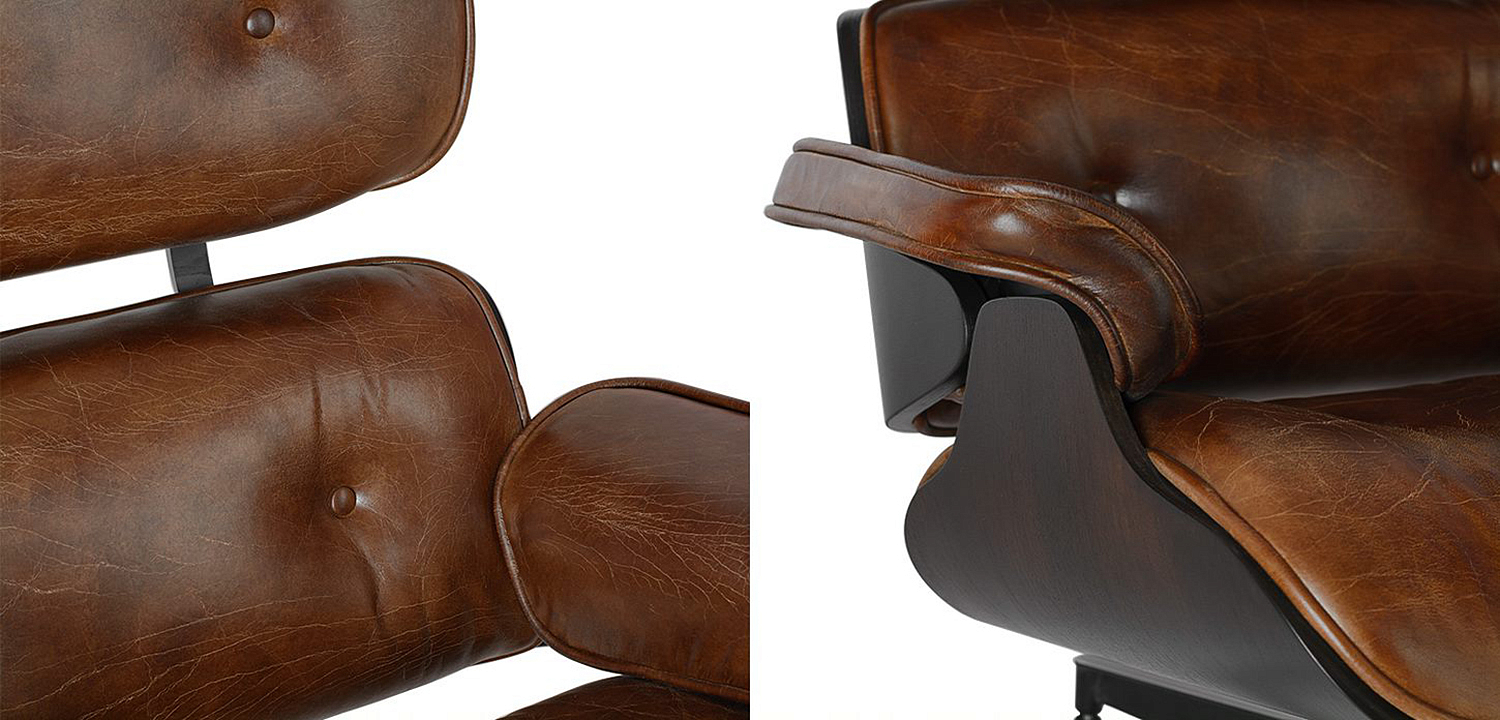 Кресло Eames Lounge Chair & Ottoman brown Кресло Eames Lounge Chair & Ottoman brown - Loft-Concept в Твери