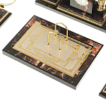 Настольный письменный набор из яшмы и долерита с декором в виде коня Manager Organizer варинант исполнения - 5 | Loft Concept в Твери