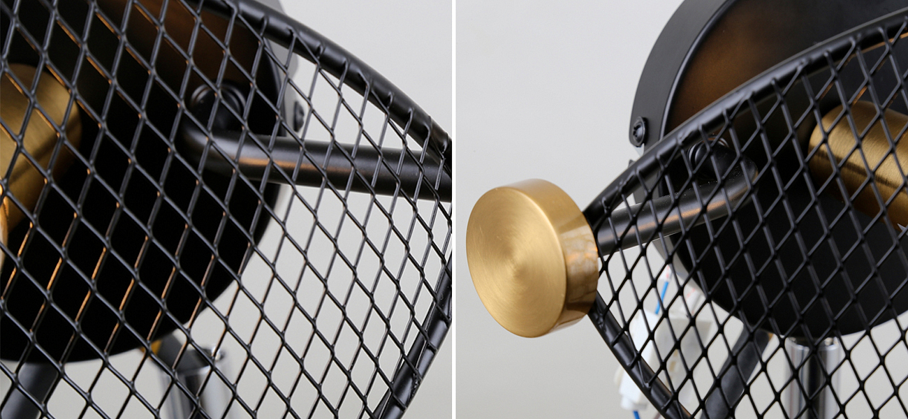 Черное бра с латунными вставками Mosquitoes Caster Черное бра с латунными вставками Mosquitoes Caster - Loft-Concept в Твери