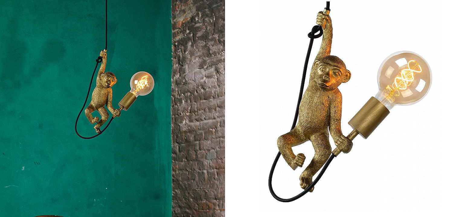 Подвесной светильник Monkey holding a light bulb Подвесной светильник Monkey holding a light bulb - Loft-Concept в Твери