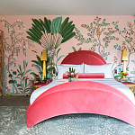 Обои ручная роспись Amazonia Florence Pink dyed silk варинант исполнения - 3 | Loft Concept в Твери