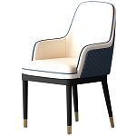 Стул с подлокотниками Helen Chair Dark Blue White варинант исполнения - 1 | Loft Concept в Твери